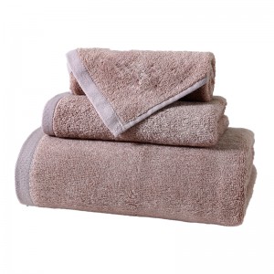 Bamboo Fiber Custom Logo Soft Absorbent Household Plain Colour Bath Towel