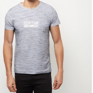 T-shirt da uomo con logo Oem slim fit, 100% canapa