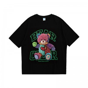 ECOGARMENTS Rainbow Plush Bear Couple Short Sleeve T-Shirt