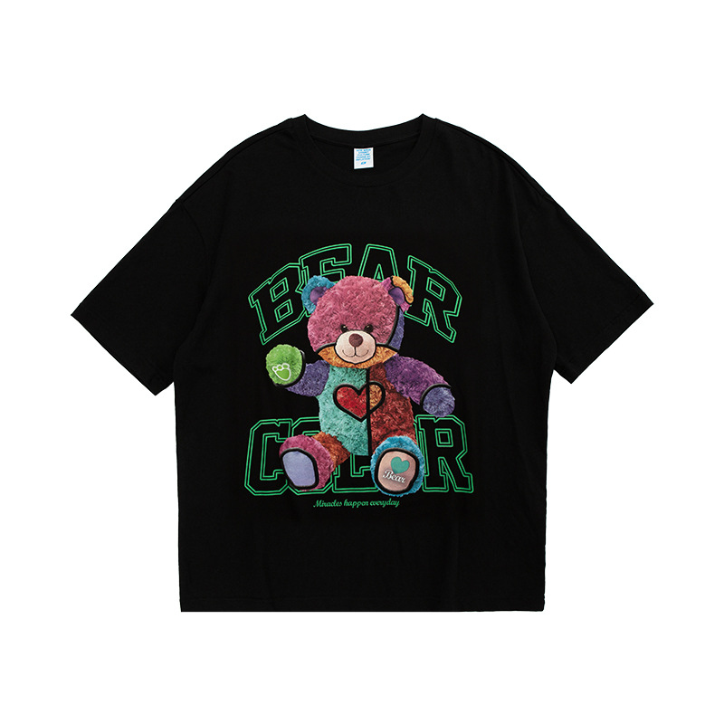 ECOGARMENTS Rainbow Plush Bear Couple Short Sleeve T-Shirt Featured Image