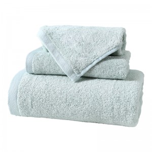 Bamboe Fiber Oanpaste Logo Soft Absorberende Household Plain Color Bath Towel