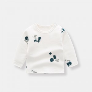 ECOGARMENTS Детска детска маица со долги ракави од органски памук