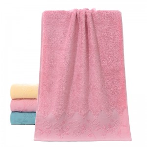Bamboo Fiber Gift Welfare Plain Towel