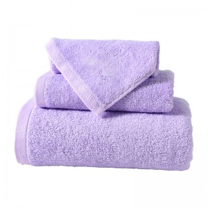 Bamboo Fiber Custom Logo Soft Absorbent House Plain Color Bath Towel
