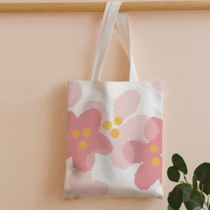 Plant flower and fruit pattern shopping bag