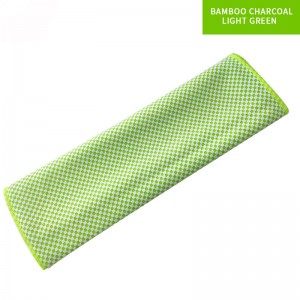 កន្លែងហាត់ប្រាណរដូវក្តៅ សម្ងួតរហ័ស Bamboo Charcoal Fiber Ice Silk Sweat Towel Wrist Towel