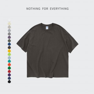 EKOOGARMENTS 200g Wiosenno-letni męski T-shirt oversize z krótkim rękawem i obniżonymi ramionami