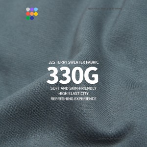 Celana olahraga terry warna solid 330g kanggo pria