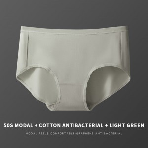 ECOGARMENTS Damen-Triangel-Shorts aus antibakterieller Baumwolle mit Schrittmodal, nahtloser mittlerer Taille