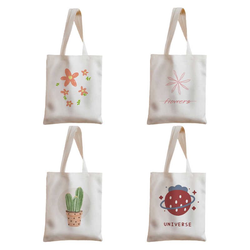Best Price on  T-Shirt Yellow - Plant flower and fruit pattern shopping bag – Eco