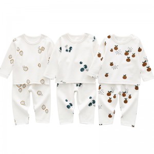ECOGARMENTS Ins Organic Cotton Newborn Baby Split Pajamas Set