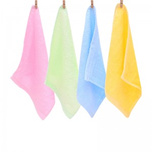 25*25cm Bamboo Fiber Baby Saliva Towel Custom Embroidery LOGO Kindergarten Children’s Small Towel