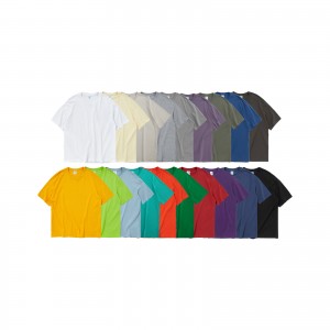 ECOGARMENTS 200g स्प्रिंग समर ओव्हरसाईज ड्रॉप्ड शोल्डर पुरुषांचा शॉर्ट स्लीव्ह टी-शर्ट