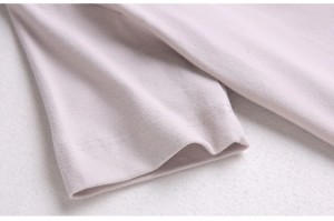 Summer Blank Oversized Jersey Hanf Bio Koteng Kuerzmouwen T-Shirten fir Fraen