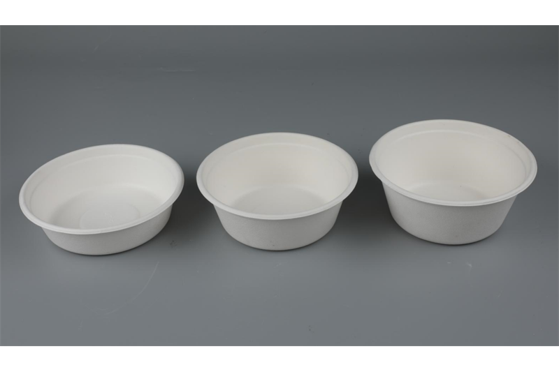 500/650/750ml Round Bowls Eco-friendly Biodegradable Bagasse Tableware