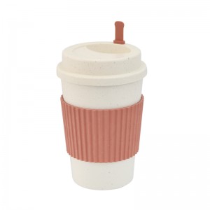 Hot Sale Portable Reusable Eco Friendly Travel Wheat Straw Coffee Cup Custom Coffee Mugs