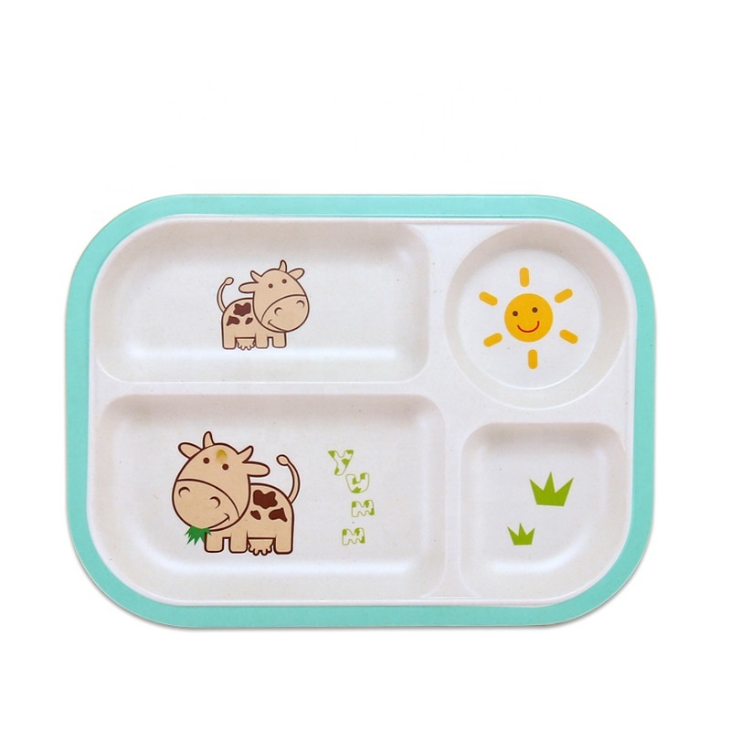 CE Certification Eco Tableware Manufacturers - Creative split health biodegradable children's plate skid resistant easy to clean bamboo fiber tableware – Naike