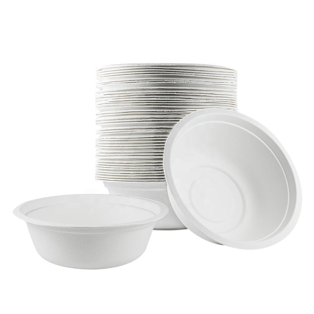 430ml Biodegradable Compostable Safety Eco-Friendly Disposable Round Spaghetti Cereal Sushi Rice Bowl