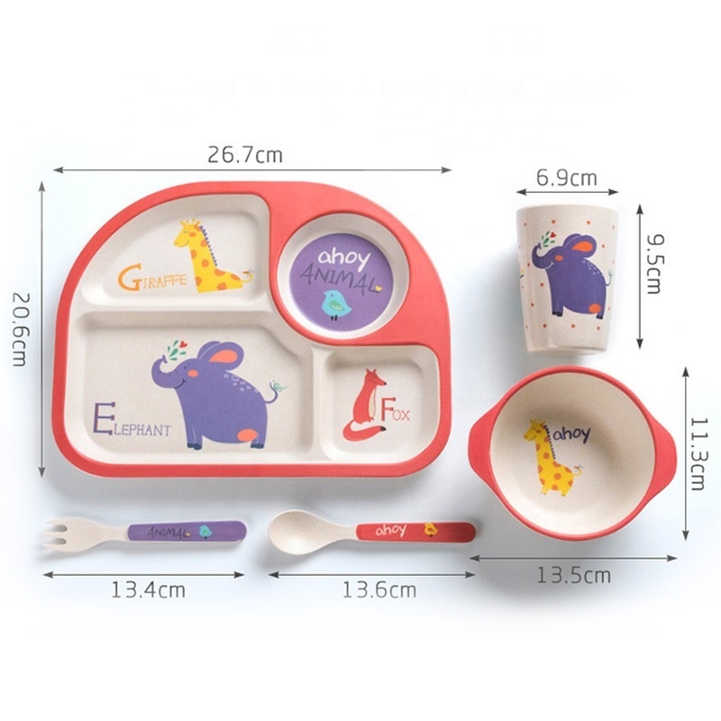 Simple and high non skid non easily broken tableware set anti ironing durable degradable food bowl