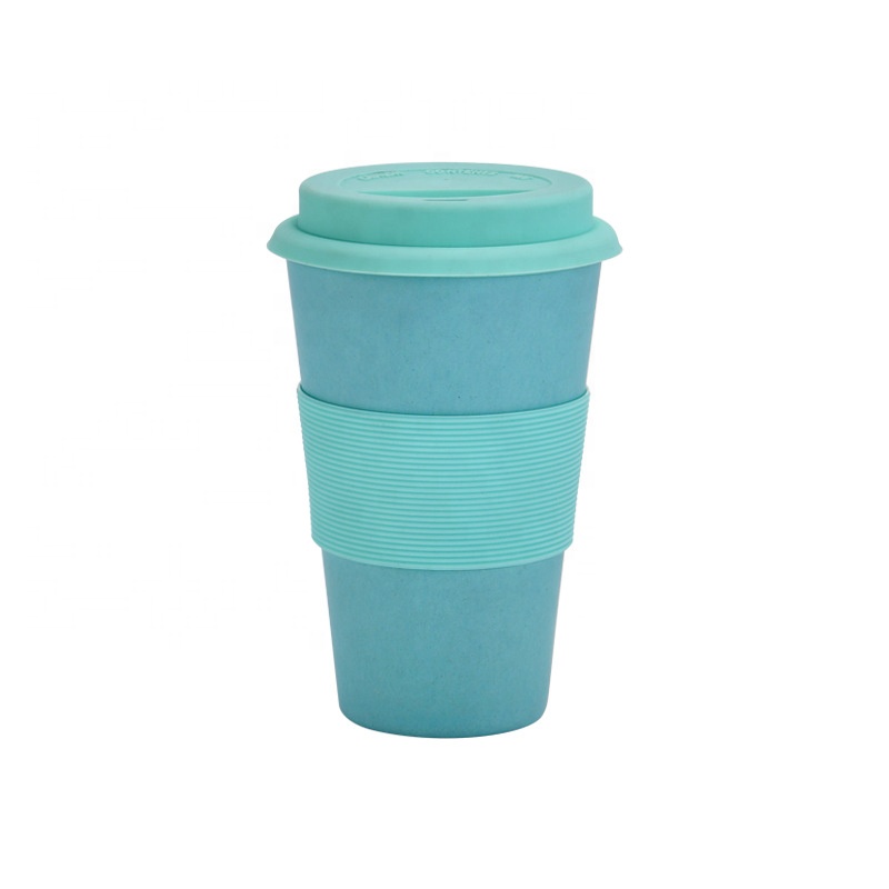 Personlized Products Natural Coffee Cup - Creative biodegradable mug silicone cover anti perm coffee cup silicone cover leakproof portable water cup – Naike