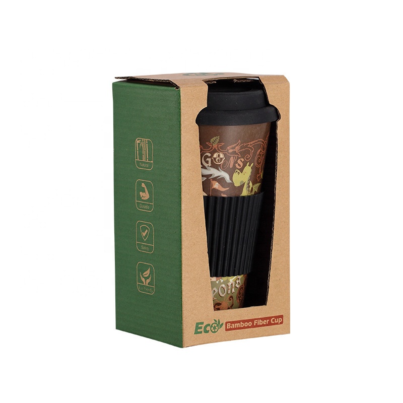 Home non slip biodegradable coffee mug health and environmental protection bamboo fiber leakproof mug Featured Image