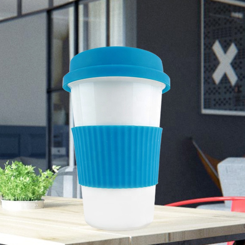 Biodegradable anti-perm coffee cup anti skid portable mug simple fashion household water cup with cover