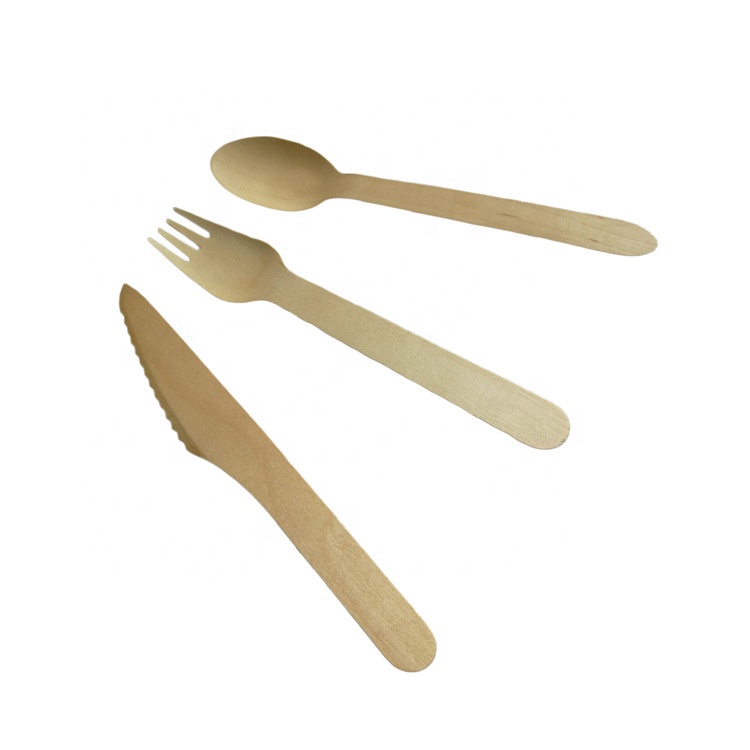Delicate environmentally friendly degradable wooden spoon disposable safe non-toxic portable tableware
