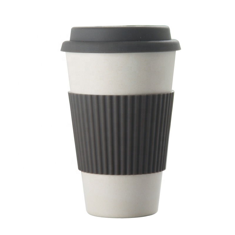Health safety biodegradable anti perm coffee cup fashion non slip non breaking bamboo fiber mug