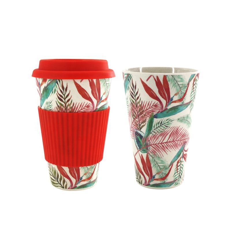 New Fashion Design for Private Label Cup - Cartoon still biodegradable bamboo fiber coffee cup portable anti wear environmental protection mug – Naike
