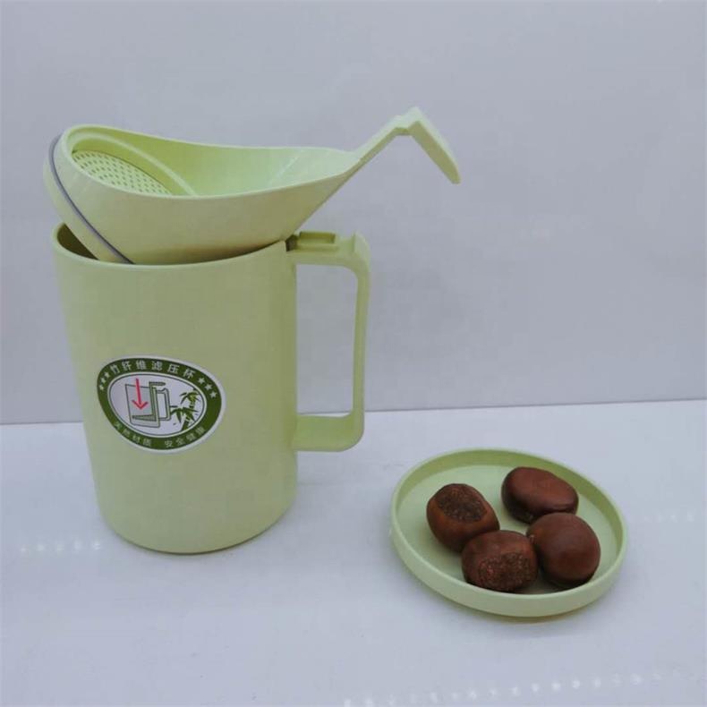 Bamboo fiber anti ironing coffee cup with cover simple biodegradable multi-functional household water cup
