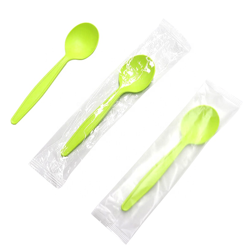 Disposable simple packaging corn starch scoop environmentally friendly portable degradable yogurt scoop