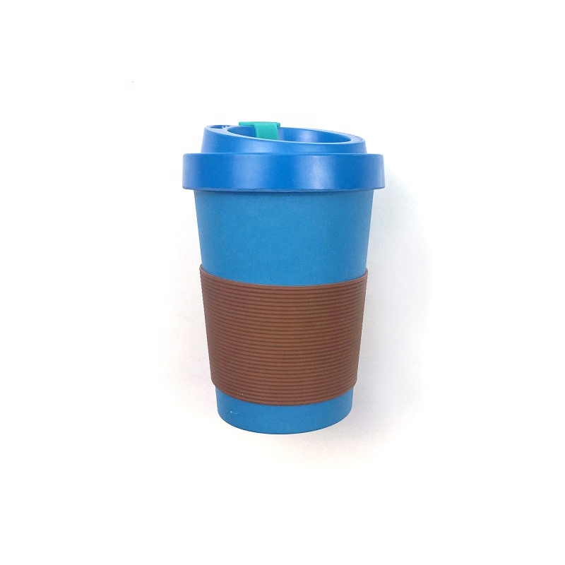 China Wholesale Kids Sippy Cup Manufacturers - Fashion anti-ironing environmental protection bamboo fiber coffee cup with silicone sleeve heat insulation mug – Naike