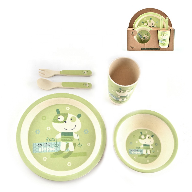 High Quality OEM Shaker Cups Custom Quotes - Simple cartoon animal tableware set for kindergarten health and safety degradable bamboo fiber meal bowl – Naike