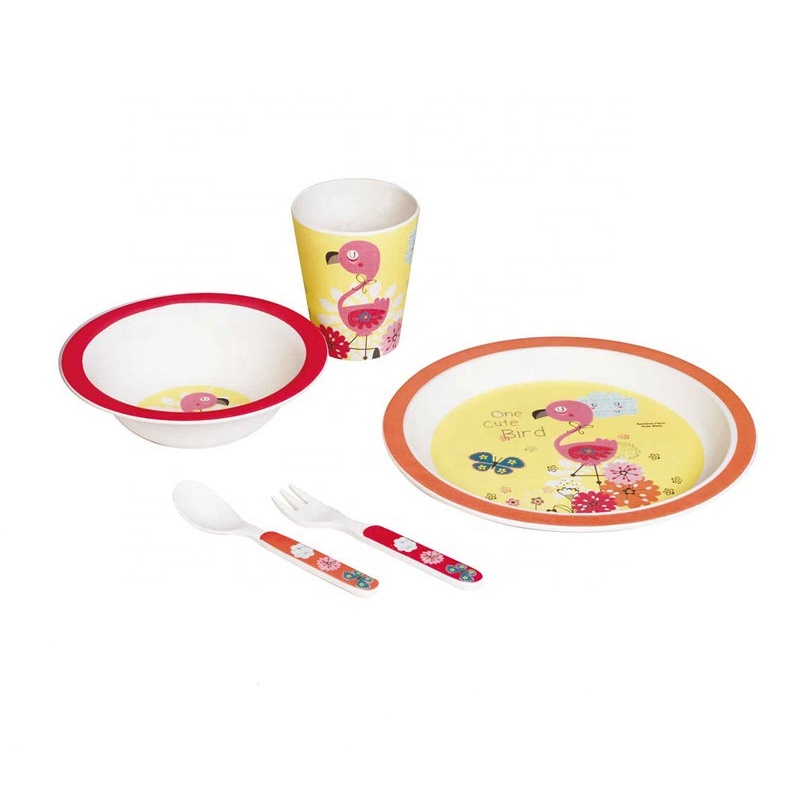 CE Certification Children\’s Cup Factories - Anti hot wear resistant household children's tableware set non slip non breaking children's meal bowl – Naike