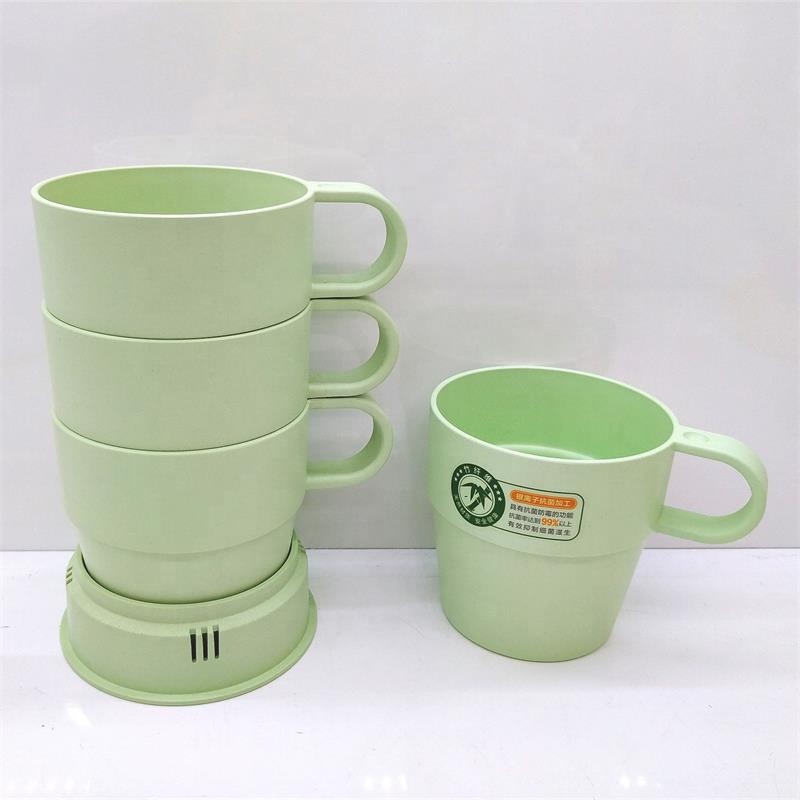 Multi functional bamboo fiber children's water cup set of pure color juice cup environmental degradable milk cup