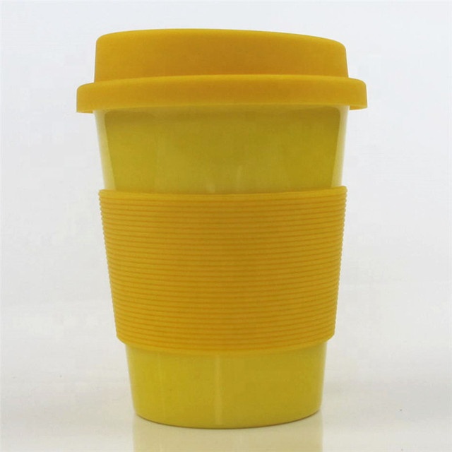 High quality outdoors portable food grade biodegradable reusable pla coffee mug with lid for travel