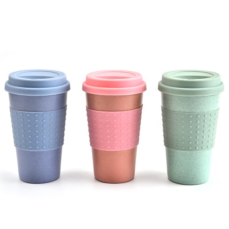 2020 Latest Design Colorful Water Cup - Hot sale natural eco friendly reusable biodegradable plastic pla wheat straw fiber mugs with lid for travel – Naike