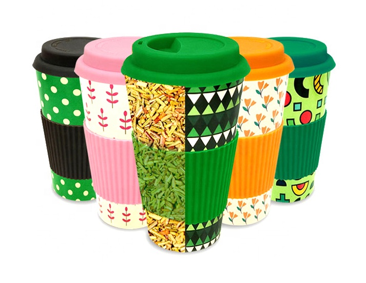 New products eco friendly reusable natural organic biodegradable bamboo fiber coffee mug for kids