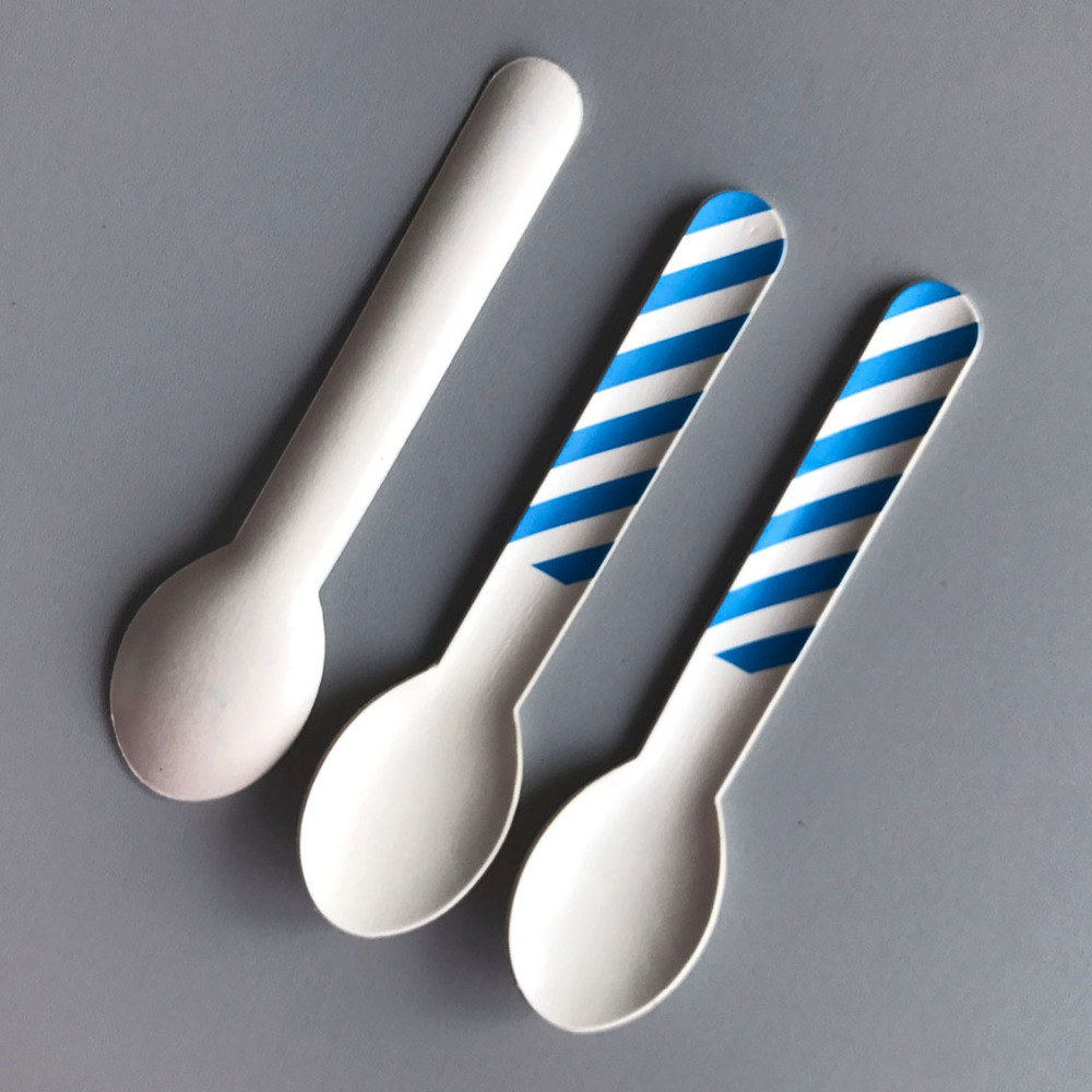 Custom eco-friendly disposable compostable biodegradable flatware paper knifes forks spoons for restaurant