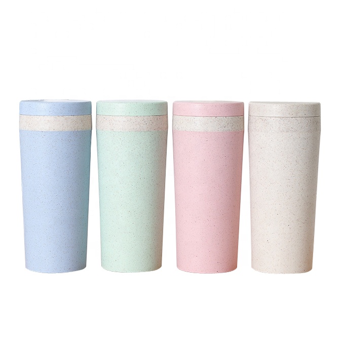 Low price for Travel Coffee Cup - Custom natural eco friendly reusable biodegradable plastic pla wheat straw fiber water bottles – Naike