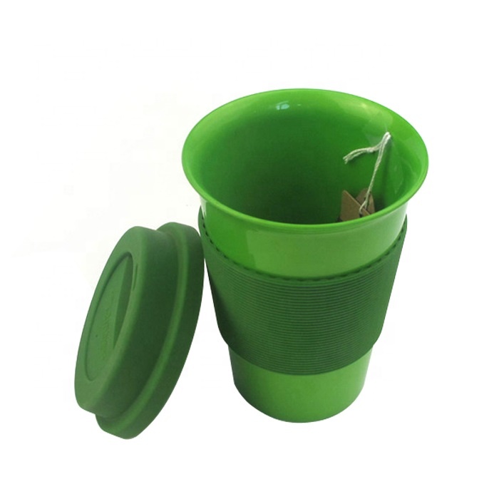 Wholesale custom outdoor portable biodegradable reusable pla travel coffee mug with lid