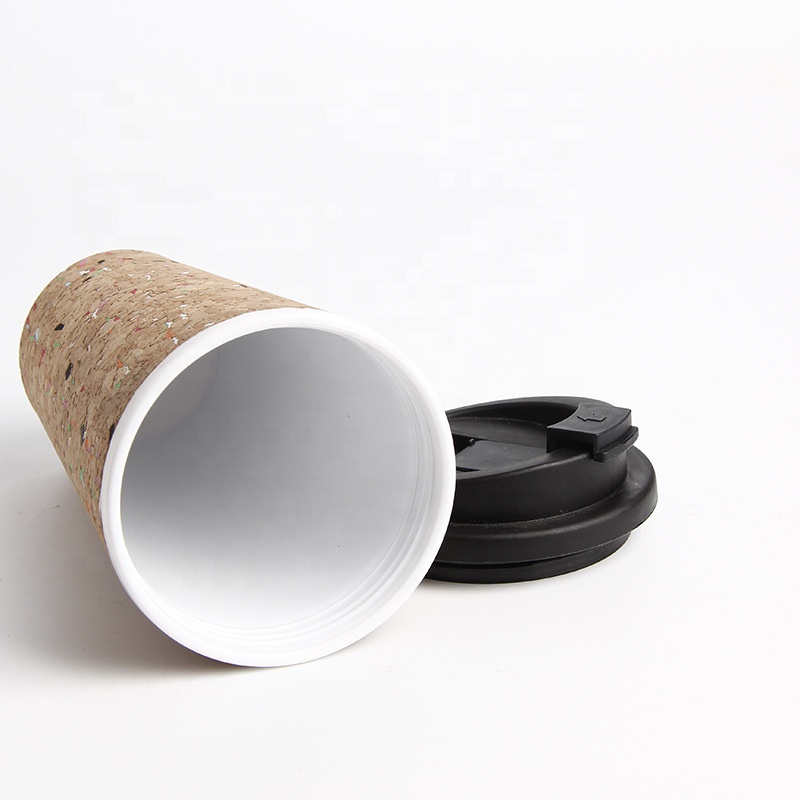 Large capacity anti ironing PLA cork coffee cup creative environmentally friendly non breakable degradable mug