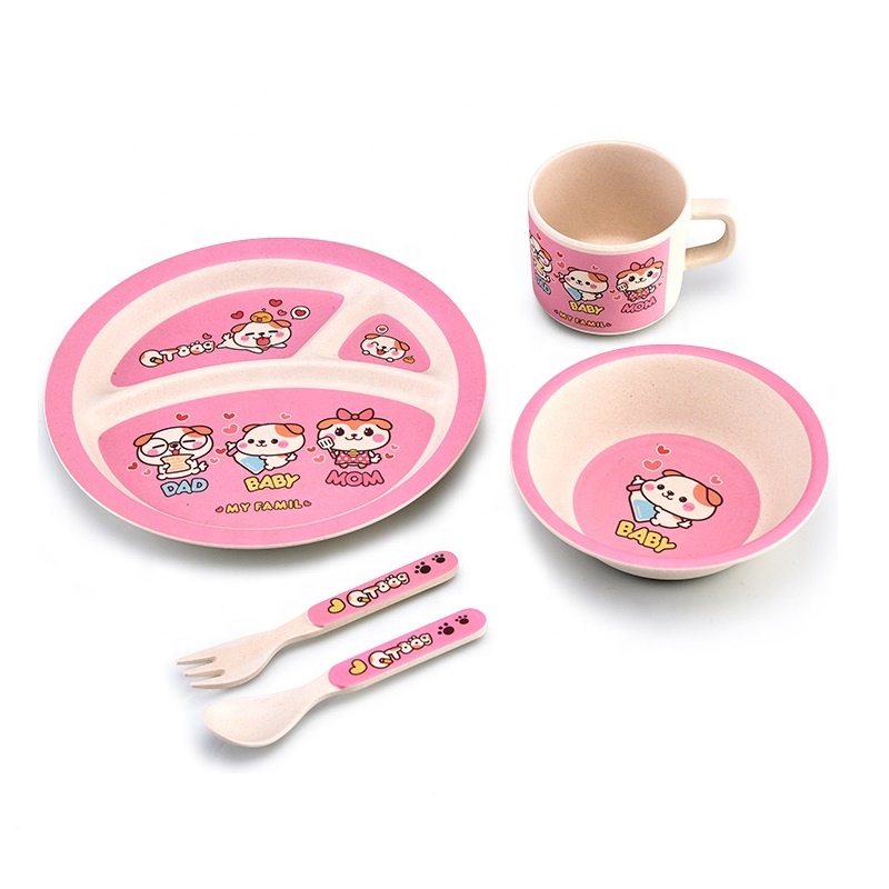China Wholesale Sustainable Coffee Cup Factories - Anti-hot, anti-fall, safety degradable tableware set cartoon environmental friendly dining bowl – Naike