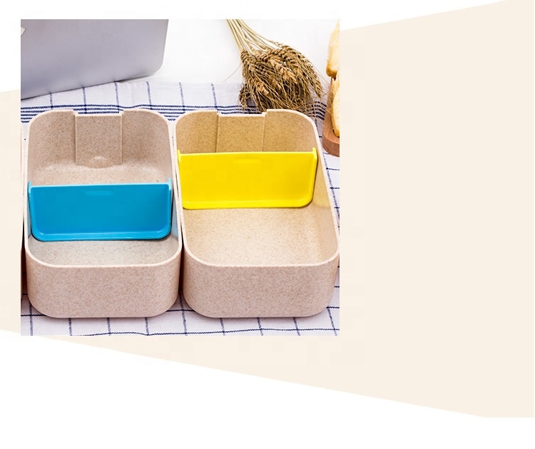Hot Selling Biodegradable Reusable Wheat Straw Food Grade Container Bento Lunch Box For Kids
