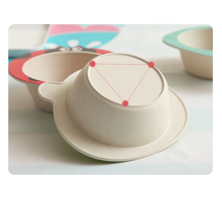 Reinforce anti slip children's rice bowl simple anti fall baby food bowl anti hot kindergarten tableware