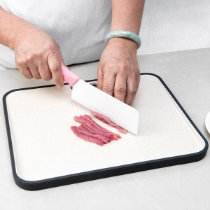 Large multifunctional kitchen wheat straw plastic cutting board chopping board