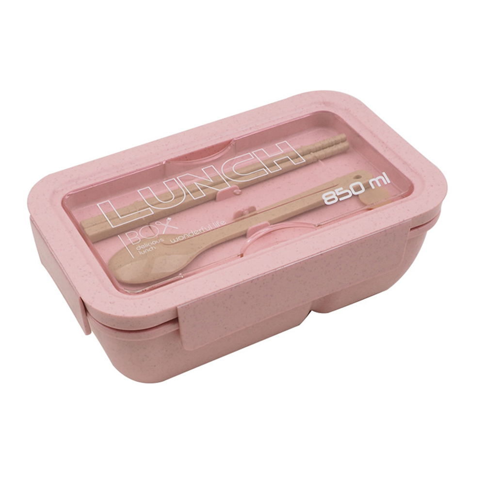 High Quality OEM Eco Friendly Tableware Suppliers - Eco friendly wheat straw plastic kids school bento lunch box food container set – Naike detail pictures