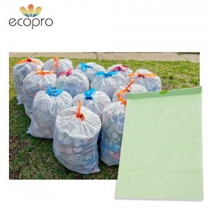 Compostable drawstring bags for food waste collection & large capacity