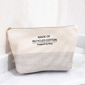 Essential Pouch Cosmetic Bag Recycled Cotton & Jute-CBC086