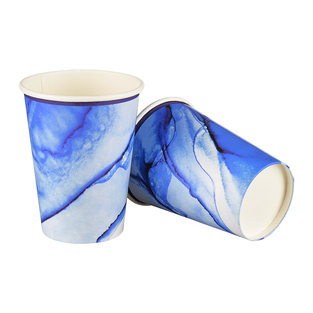 Printed disposable for hot and cold drink biodegradable paper cup
